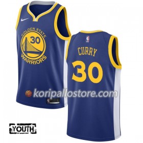 Golden State Warriors Stephen Curry 30 Nike 2017-18 Sininen Lasten Pelipaidat Swingman